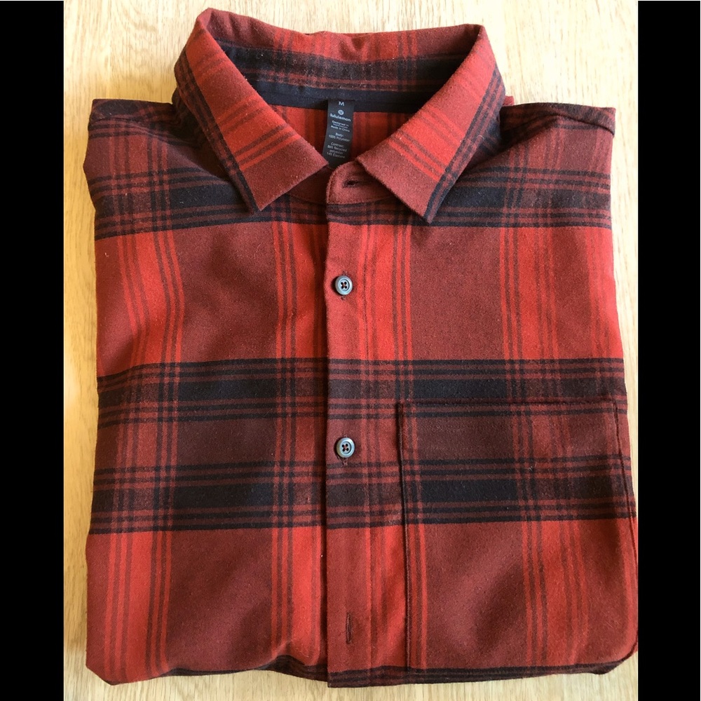 Lululemon Men’s Stretch Plaid Shirt Size Medium